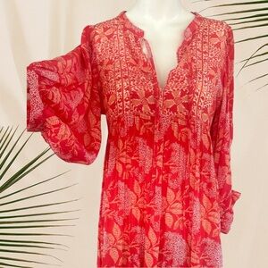 Elan Flamingo Pink Cute Midi Dress Size S